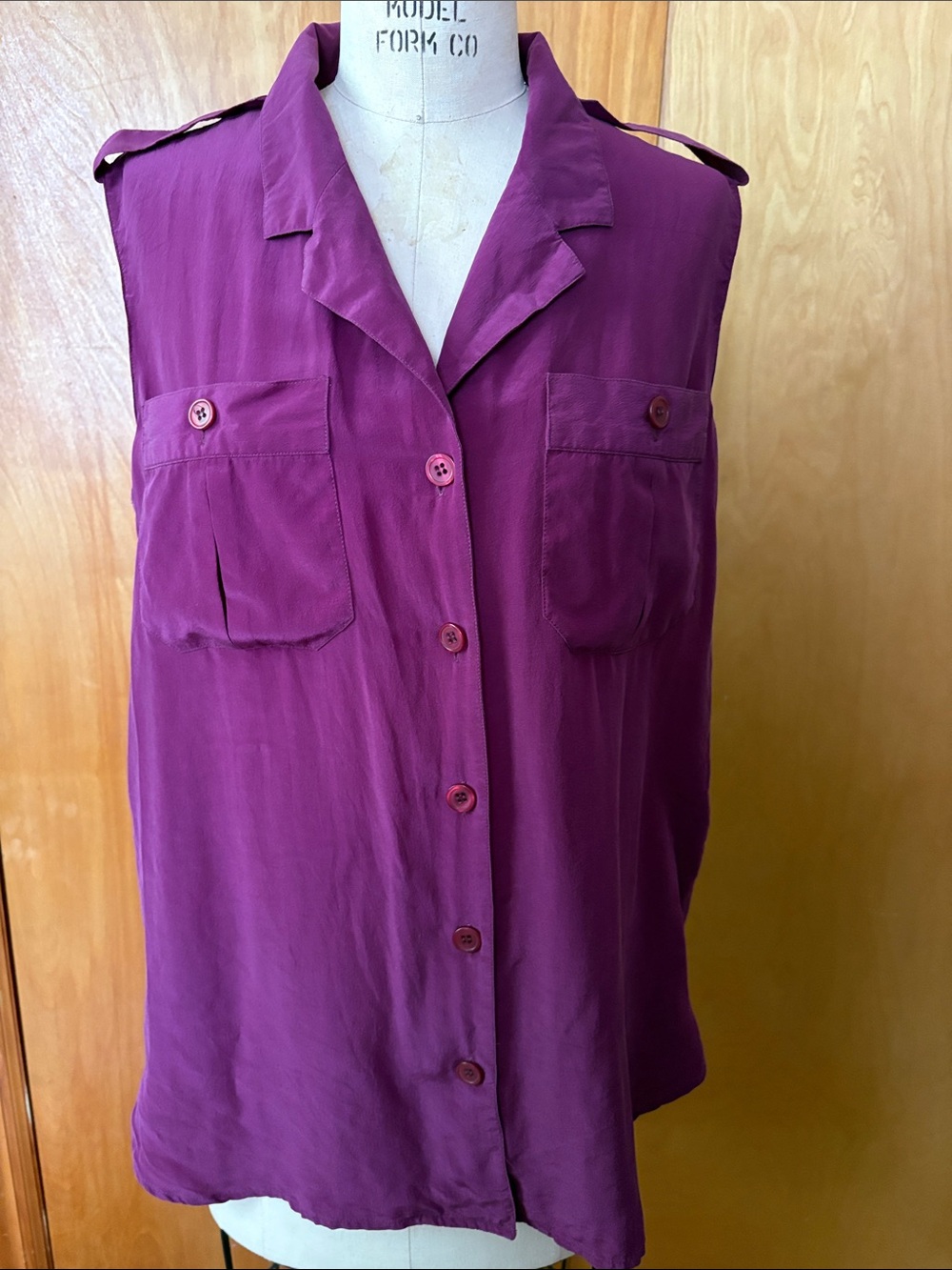 Cappagalo silk blouse size 14 ( fits smaller )